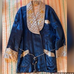 Vintage men’s SMOKING JACKET robe JAPAN L